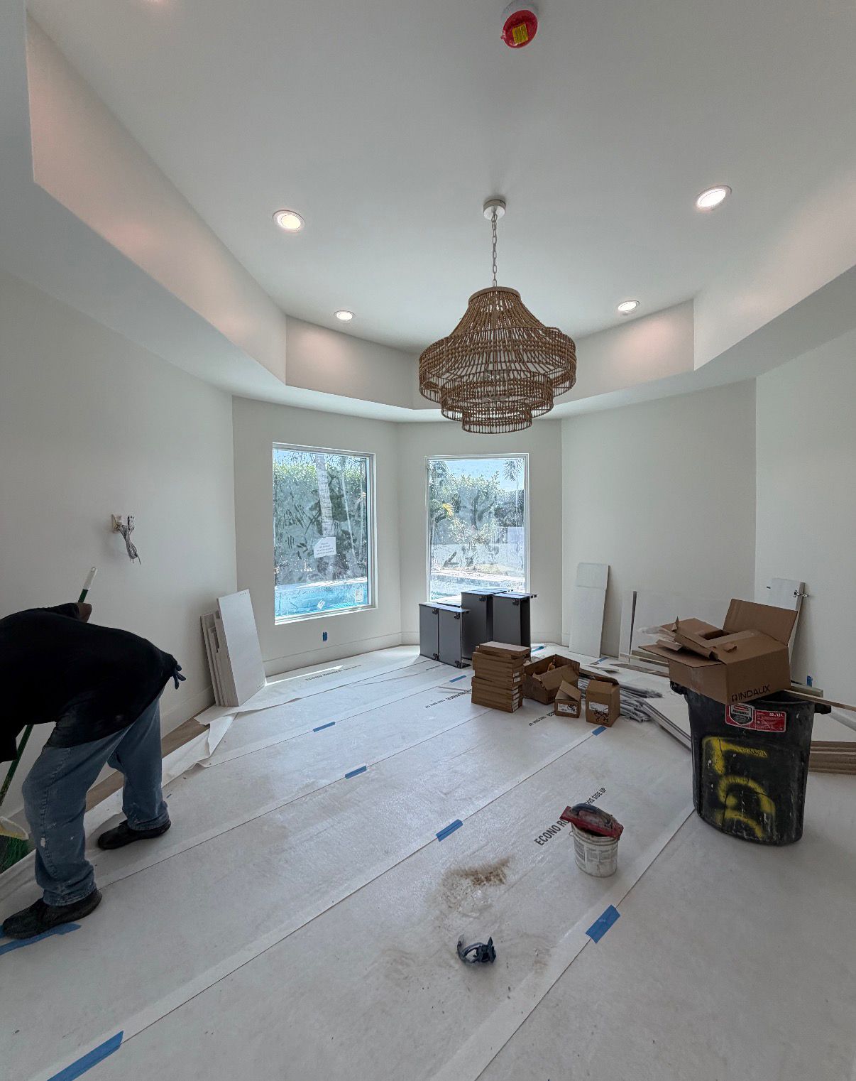 Before post-construction cleaning service at Polo Club Wellington Florida