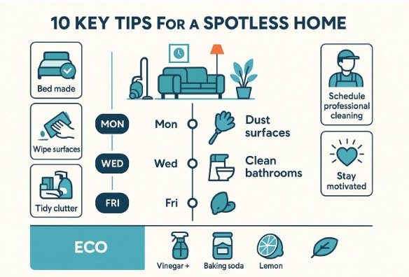 10 Key Tips for a Spotless Home