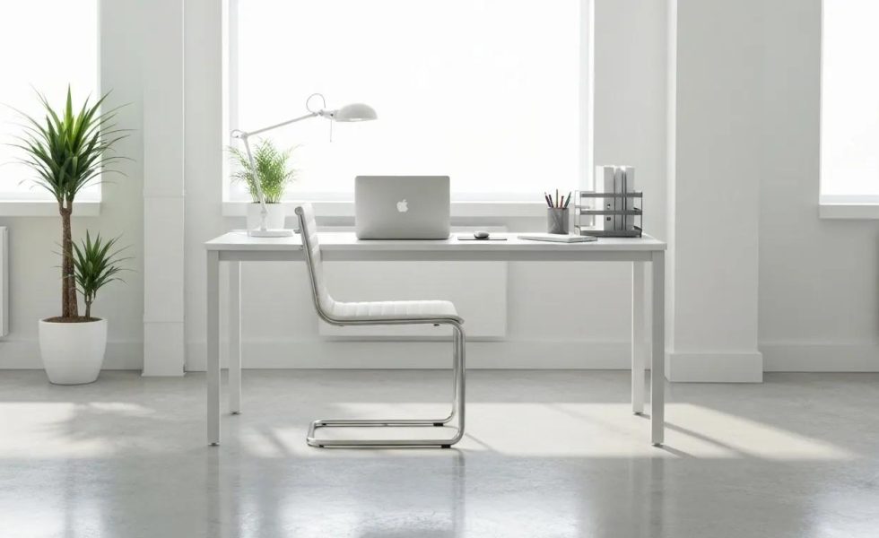 Clean and organized office space highlighting professional cleaning solutions